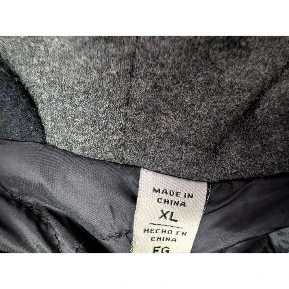 Levi's Men's Wool Blend Hooded Military Jacket Navy Blue Coat XL LM8RP403